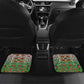 Vibe Zimbabwe Car Mats Tribal-Inspired Background with Geometric Flag Color Design