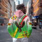 Vibe Zimbabwe Hoodie Tribal-Inspired Background with Geometric Flag Color Design