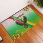 Vibe Zimbabwe Rubber Doormat Tribal-Inspired Background with Geometric Flag Color Design