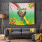 Vibe Zimbabwe Tapestry Tribal-Inspired Background with Geometric Flag Color Design