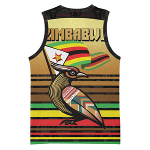 Pride Zimbabwe Basketball Jersey Zimbabwean Bird, Tribal Patterns and Pan-African Colors TS04