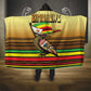 Pride Zimbabwe Hooded Blanket Zimbabwean Bird, Tribal Patterns and Pan-African Colors
