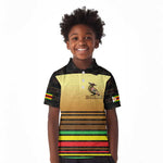 Pride Zimbabwe Kid Polo Shirt Zimbabwean Bird, Tribal Patterns and Pan-African Colors