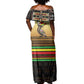 Pride Zimbabwe Off Shoulder Maxi Dress Zimbabwean Bird, Tribal Patterns and Pan-African Colors