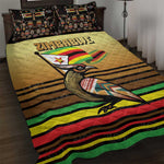 Pride Zimbabwe Quilt Bed Set Zimbabwean Bird, Tribal Patterns and Pan-African Colors