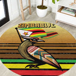 Pride Zimbabwe Round Carpet Zimbabwean Bird, Tribal Patterns and Pan-African Colors