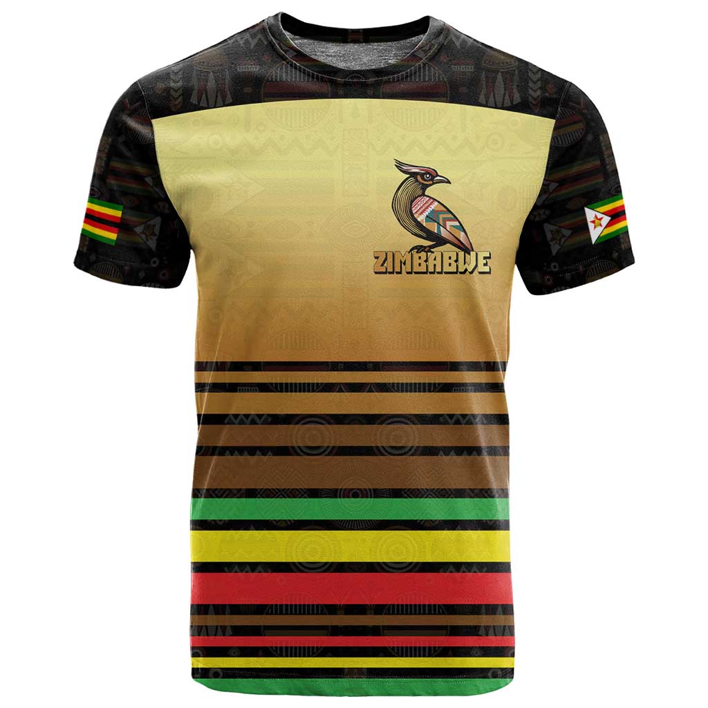 Pride Zimbabwe T shirt Zimbabwean Bird, Tribal Patterns and Pan-African Colors