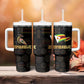 Pride Zimbabwe Tumbler With Handle Zimbabwean Bird, Tribal Patterns and Pan-African Colors