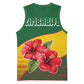 Zimbabwe Flag Map Basketball Jersey African Tribal Pattern Red Hibiscus Flowers TS04