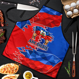 Haiti Flag Day Arcahaie 1803 Apron Geometric Low Poly Flag Art - Birthplace Of Liberty Graphic