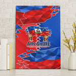 Haiti Flag Day Arcahaie 1803 Canvas Wall Art Geometric Low Poly Flag Art - Birthplace Of Liberty Graphic