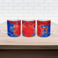 Haiti Flag Day Arcahaie 1803 Ceramic Mug Geometric Low Poly Flag Art - Birthplace Of Liberty Graphic