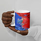 Haiti Flag Day Arcahaie 1803 Ceramic Mug Geometric Low Poly Flag Art - Birthplace Of Liberty Graphic