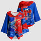 Haiti Flag Day Arcahaie 1803 Kimono Sleeve Blouse Geometric Low Poly Flag Art - Birthplace Of Liberty Graphic