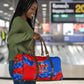 Haiti Flag Day Arcahaie 1803 Travel Bag Geometric Low Poly Flag Art - Birthplace Of Liberty Graphic