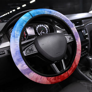 Proud Haitian Flag Day L Union Fait La Force Steering Wheel Cover Artistic Watercolor Heritage Design With Raised Fist And Flag