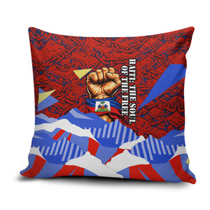 Haiti Flag Day Soul Of The Free L Union Fait La Force Pillow Cover Peace Dove And Power Fist Art With Hibiscus And Broken Chains