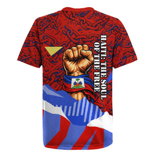 Haiti Flag Day Soul Of The Free L Union Fait La Force Rugby Jersey Peace Dove And Power Fist Art With Hibiscus And Broken Chains