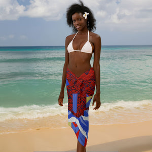Haiti Flag Day Soul Of The Free L Union Fait La Force Sarong Peace Dove And Power Fist Art With Hibiscus And Broken Chains