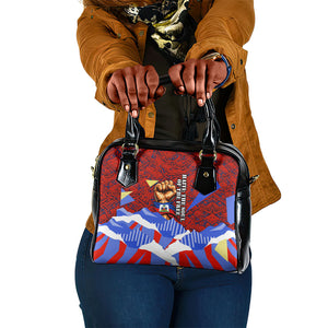 Haiti Flag Day Soul Of The Free L Union Fait La Force Shoulder Handbag Peace Dove And Power Fist Art With Hibiscus And Broken Chains