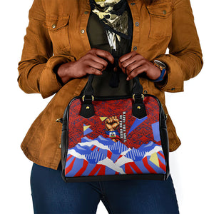 Haiti Flag Day Soul Of The Free L Union Fait La Force Shoulder Handbag Peace Dove And Power Fist Art With Hibiscus And Broken Chains