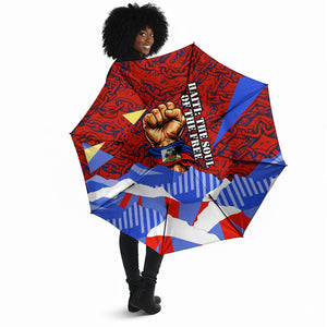 Haiti Flag Day Soul Of The Free L Union Fait La Force Umbrella Peace Dove And Power Fist Art With Hibiscus And Broken Chains