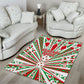 Burundi Pride Beat Of 1962 Independence Day Area Rug Traditional Karyenda Drummer Art With Flag Sunburst Design