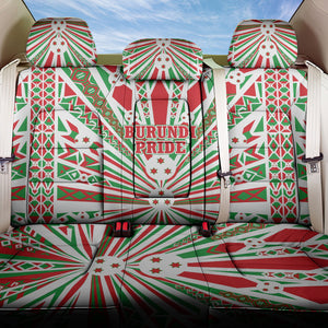 Burundi Pride Beat Of 1962 Independence Day Back Car Seat Cover Traditional Karyenda Drummer Art With Flag Sunburst Design