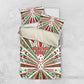 Burundi Pride Beat Of 1962 Independence Day Bedding Set Traditional Karyenda Drummer Art With Flag Sunburst Design