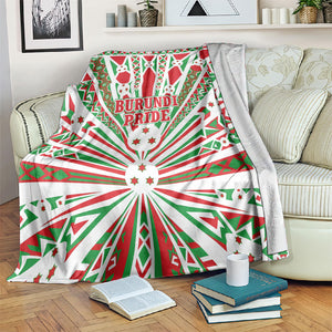 Burundi Pride Beat Of 1962 Independence Day Blanket Traditional Karyenda Drummer Art With Flag Sunburst Design