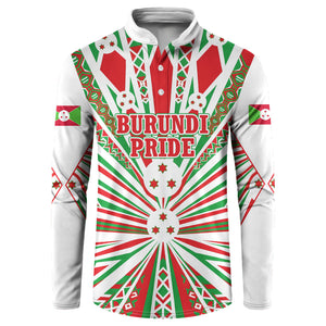 Burundi Pride Beat Of 1962 Independence Day Button Sweatshirt Traditional Karyenda Drummer Art With Flag Sunburst Design