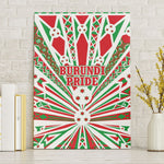 Burundi Pride Beat Of 1962 Independence Day Canvas Wall Art Traditional Karyenda Drummer Art With Flag Sunburst Design