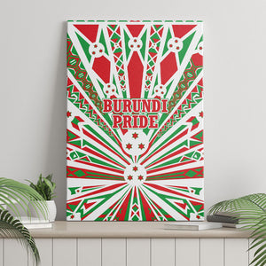 Burundi Pride Beat Of 1962 Independence Day Canvas Wall Art Traditional Karyenda Drummer Art With Flag Sunburst Design