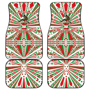 Burundi Pride Beat Of 1962 Independence Day Car Mats Traditional Karyenda Drummer Art With Flag Sunburst Design