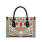Burundi Pride Beat Of 1962 Independence Day Leather Bag Traditional Karyenda Drummer Art With Flag Sunburst Design