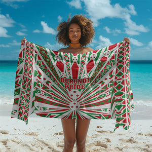 Burundi Pride Beat Of 1962 Independence Day Sarong Traditional Karyenda Drummer Art With Flag Sunburst Design