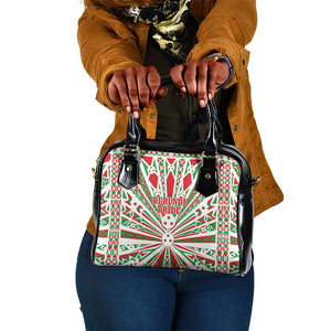 Burundi Pride Beat Of 1962 Independence Day Shoulder Handbag Traditional Karyenda Drummer Art With Flag Sunburst Design
