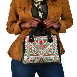 Burundi Pride Beat Of 1962 Independence Day Shoulder Handbag Traditional Karyenda Drummer Art With Flag Sunburst Design