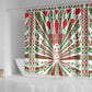 Burundi Pride Beat Of 1962 Independence Day Shower Curtain Traditional Karyenda Drummer Art With Flag Sunburst Design
