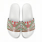 Burundi Pride Beat Of 1962 Independence Day Slide Sandals Traditional Karyenda Drummer Art With Flag Sunburst Design