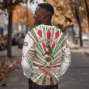 Burundi Pride Beat Of 1962 Independence Day Sweatshirt Traditional Karyenda Drummer Art With Flag Sunburst Design