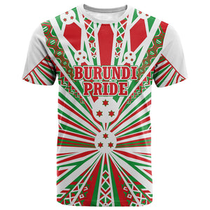 Burundi Pride Beat Of 1962 Independence Day T shirt Traditional Karyenda Drummer Art With Flag Sunburst Design