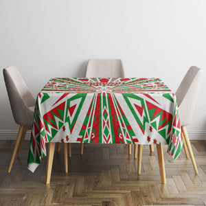 Burundi Pride Beat Of 1962 Independence Day Tablecloth Traditional Karyenda Drummer Art With Flag Sunburst Design