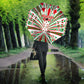 Burundi Pride Beat Of 1962 Independence Day Umbrella Traditional Karyenda Drummer Art With Flag Sunburst Design