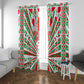 Burundi Pride Beat Of 1962 Independence Day Window Curtain Traditional Karyenda Drummer Art With Flag Sunburst Design