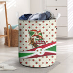 Burundi 1st July Independence Day Laundry Basket Patriotic Flag Portrait Art - Geometric Star Pattern