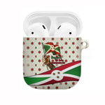 Burundi 1st July Independence Day AirPods Case Patriotic Flag Portrait Art - Geometric Star Pattern