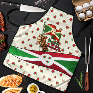 Burundi 1st July Independence Day Apron Patriotic Flag Portrait Art - Geometric Star Pattern