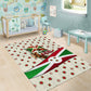 Burundi 1st July Independence Day Area Rug Patriotic Flag Portrait Art - Geometric Star Pattern