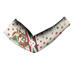 Burundi 1st July Independence Day Arm Sleeves Patriotic Flag Portrait Art - Geometric Star Pattern